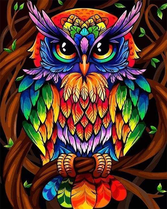 Paint by Numbers Kit - Colorful Owl