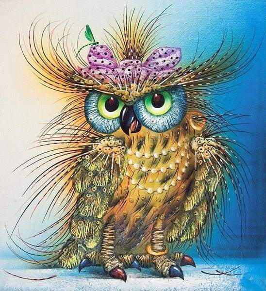 Paint by Numbers Kit - Colorful Pretty Owl