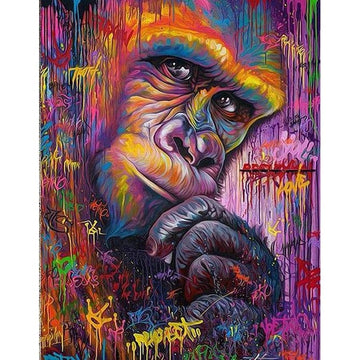 Diamond Paintings - Colorful Thinking Gorilla