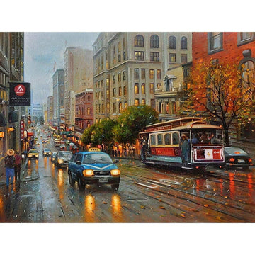 Diamond Paintings - Crowded Road And City