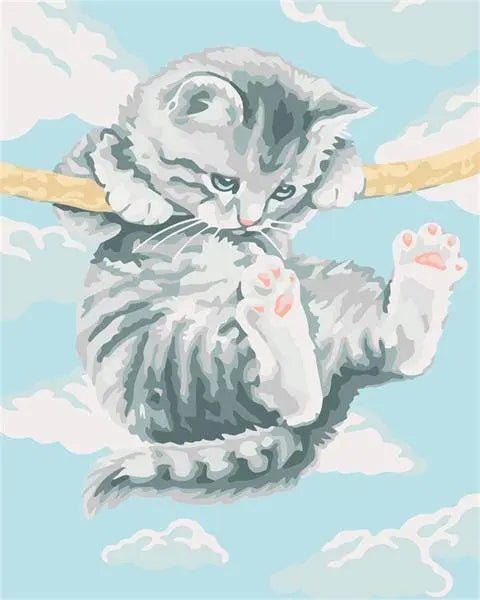 Paint by Numbers Kit - Cute Cat Hanging