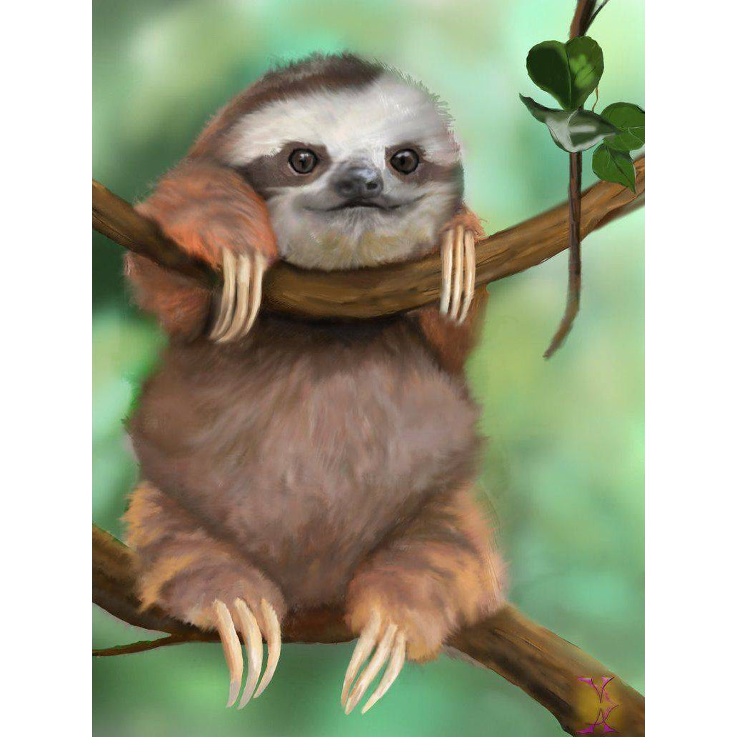 Diamond Paintings - Cute Sloth Tree