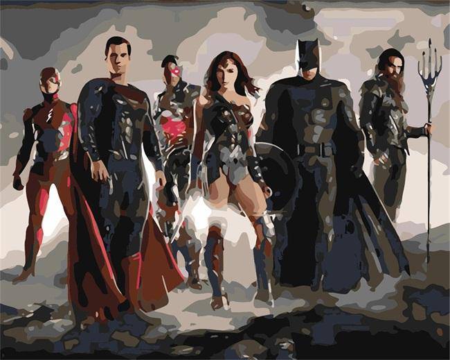 Paint by Numbers Kit - DC Comics Justice League