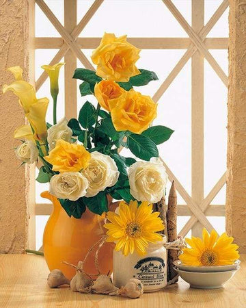 Paint by Numbers Kit - Daisies and Roses