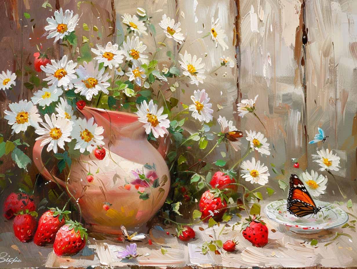 Paint by Numbers Kit - Daisy Garden