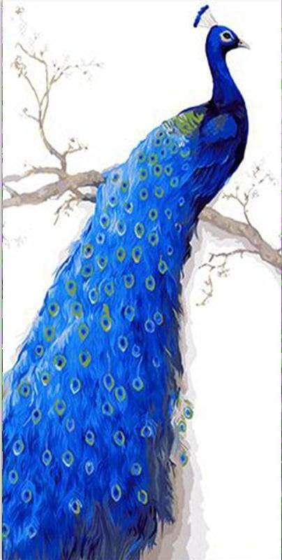 Paint by Numbers Kit - Deep Blue Peacock