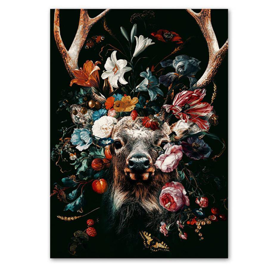 Diamond Paintings - Deer And Flowers