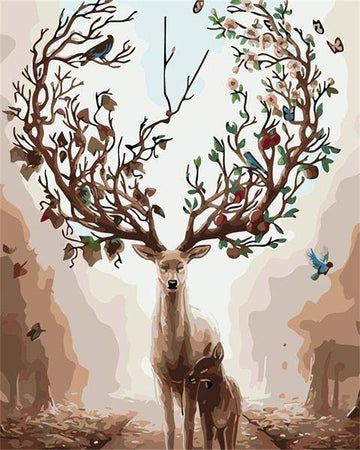 Paint by Numbers Kit - Deer Fantasy Art