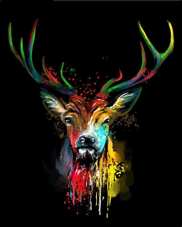 Paint by Numbers Kit - Deer Painted