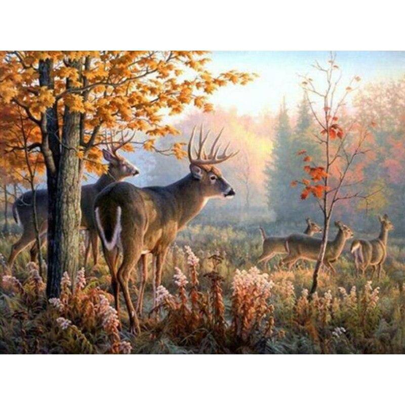 Diamond Paintings - Deer Squad and Forest