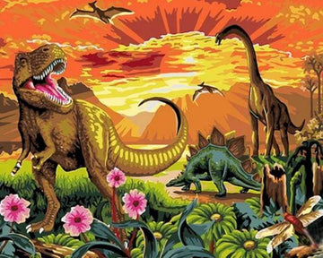 Paint by Numbers Kit - Dinosaurs of Jurassic Park