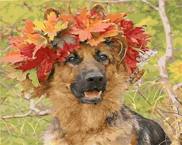 Paint by Numbers Kit - Dog In Autumn