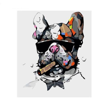 Paint by Numbers Kit - Dog Smoking A Cigar