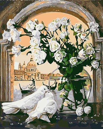 Paint by Numbers Kit - Doves in peace