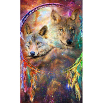 Diamond Paintings - Dream Catcher Feathers Wolf