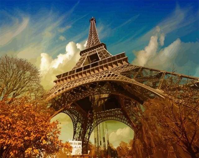 Paint by Numbers Kit - Eiffel Tower in Fall