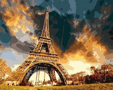 Paint by Numbers Kit - Eiffel Tower in the Storm