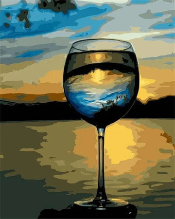 Paint by Numbers Kit - Evening With a Glass of Water