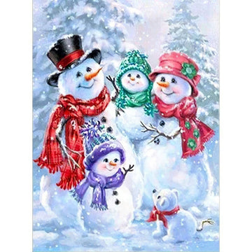 Diamond Paintings - Family Of Snowman