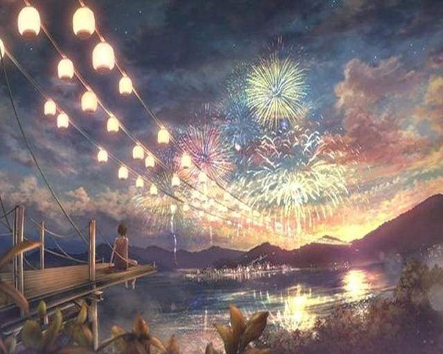 Paint by Numbers Kit - Fireworks