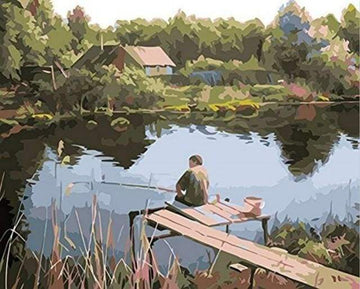 Paint by Numbers Kit - Fisherman on the River