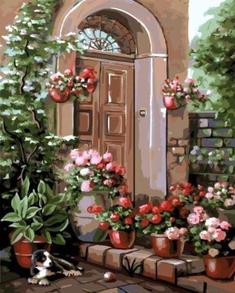 Paint by Numbers Kit - Flower on the Porch