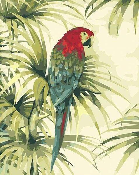 Paint by Numbers Kit - Flowers and Parrot