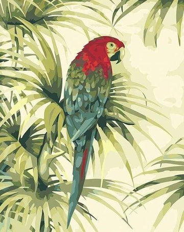 Paint by Numbers Kit - Flowers and Parrot