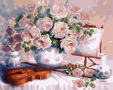 Paint by Numbers Kit - Flowers and Violin