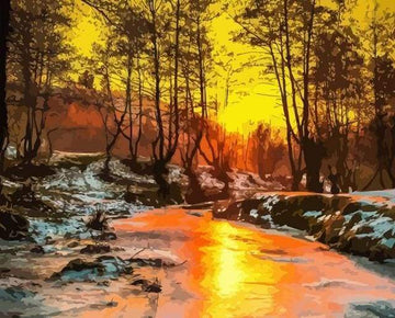 Paint by Numbers Kit - Frozen River