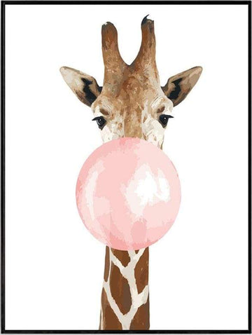 Paint by Numbers Kit - Giraffe Bubble
