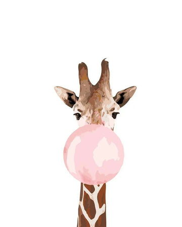 Paint by Numbers Kit - Giraffe Bubbling