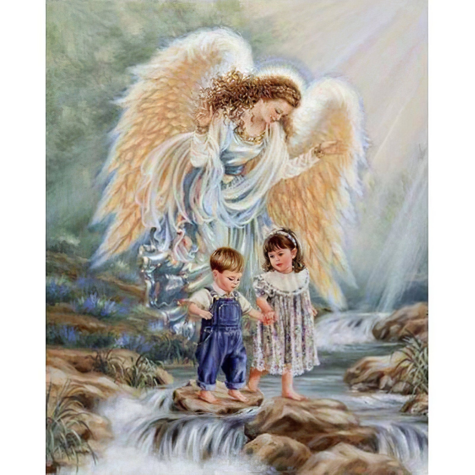Diamond Paintings - Girl Angel Over Waterfall