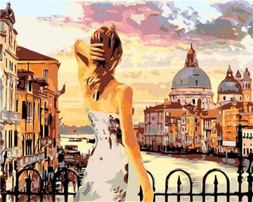 Paint by Numbers Kit - Girl With Beautiful Sky