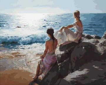 Paint by Numbers Kit - Girls on the Beach