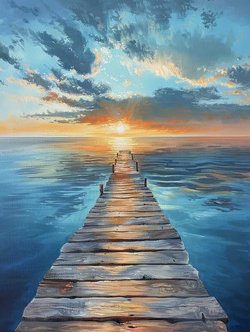 Paint by Numbers Kit - Golden Horizon Pier