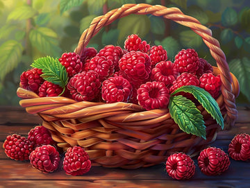Paint by Numbers Kit - Golden Hour Raspberry Basket