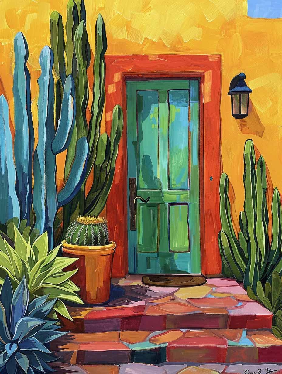Paint by Numbers Kit - Green Door Desert