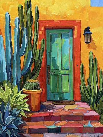 Paint by Numbers Kit - Green Door Desert