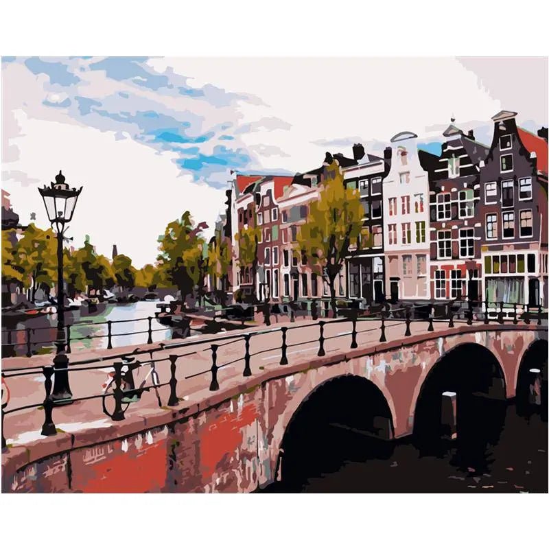 Paint by Numbers Kit - High Quality Painting Of A Bridge