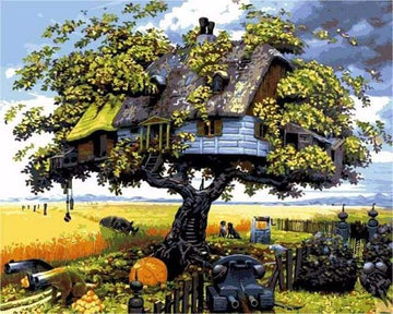 Paint by Numbers Kit - House in the Trees
