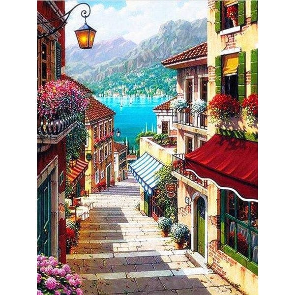 Diamond Paintings - Houses On Hill