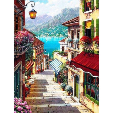 Diamond Paintings - Houses On Hill
