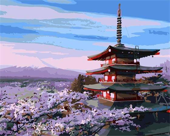Paint by Numbers Kit - Japanese House and Garden