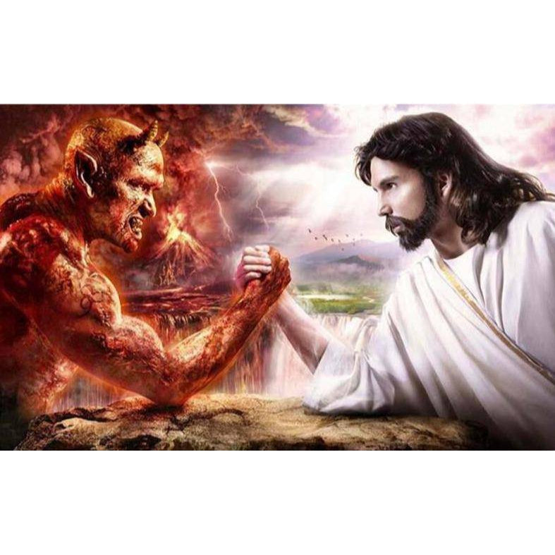 Diamond Paintings - Jesus Vs Demon