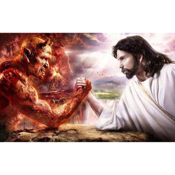 Diamond Paintings - Jesus Vs Demon
