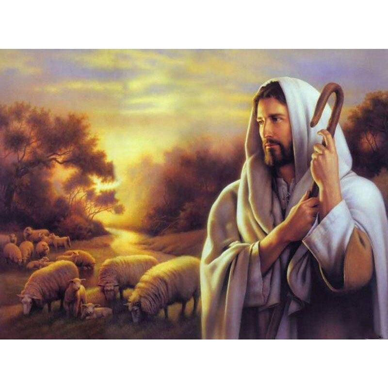 Diamond Paintings - Jesus and Lambs