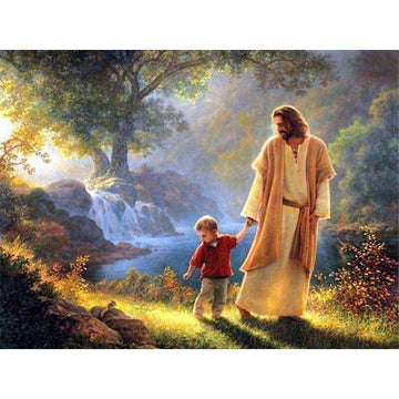 Diamond Paintings - Jesus and a Boy