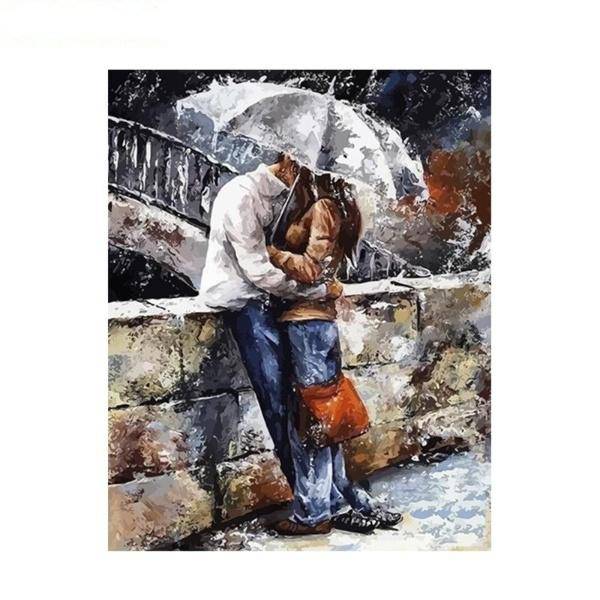 Paint by Numbers Kit - Kissing Lovers