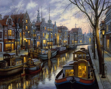 Paint by Numbers Kit - Life on the canal